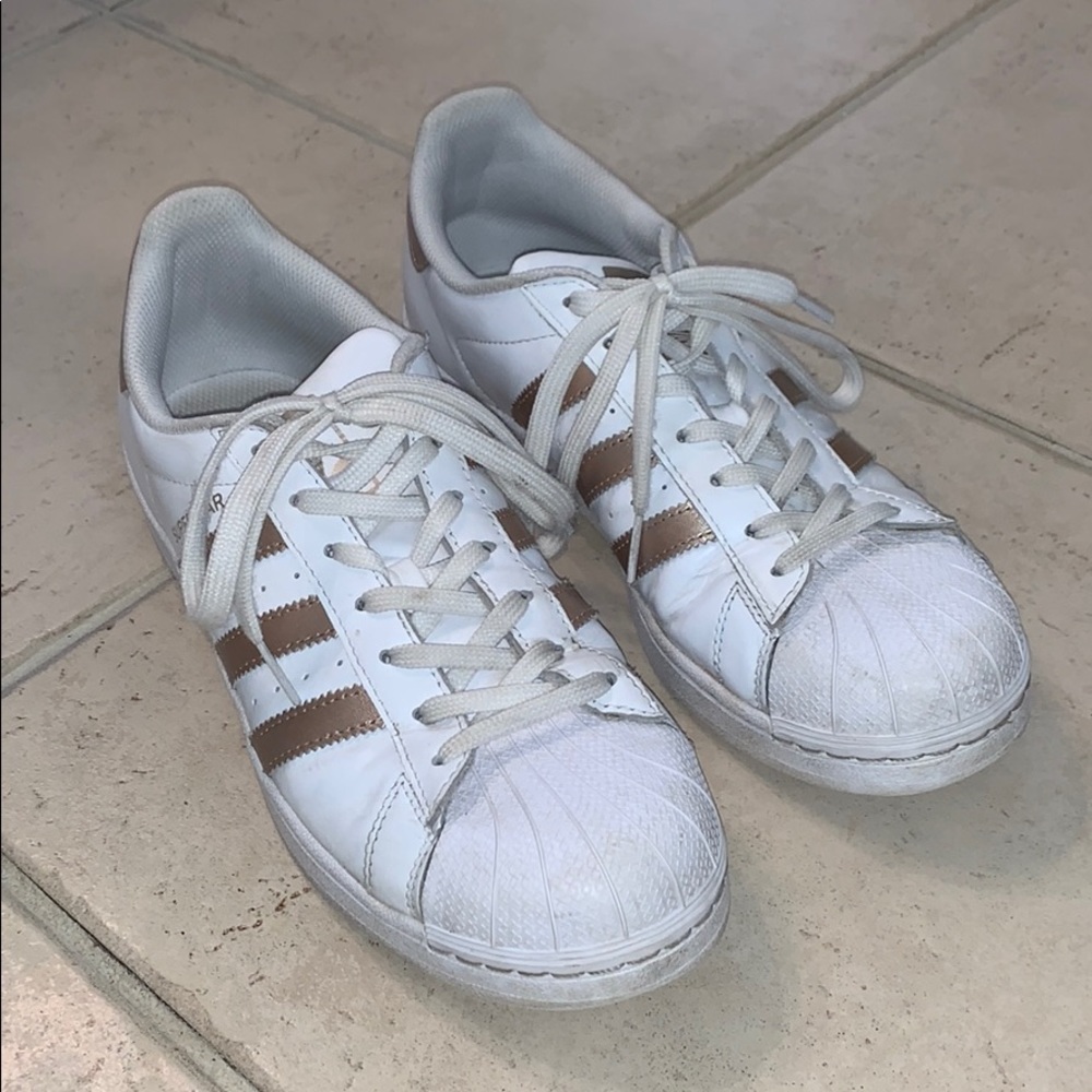 Adidas Rosegold Superstar Shoes
